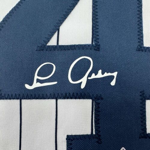 Facsimile Autographed Lou Gehrig New York Pinstripe Reprint Auto Jersey Men's XL - Picture 2 of 4