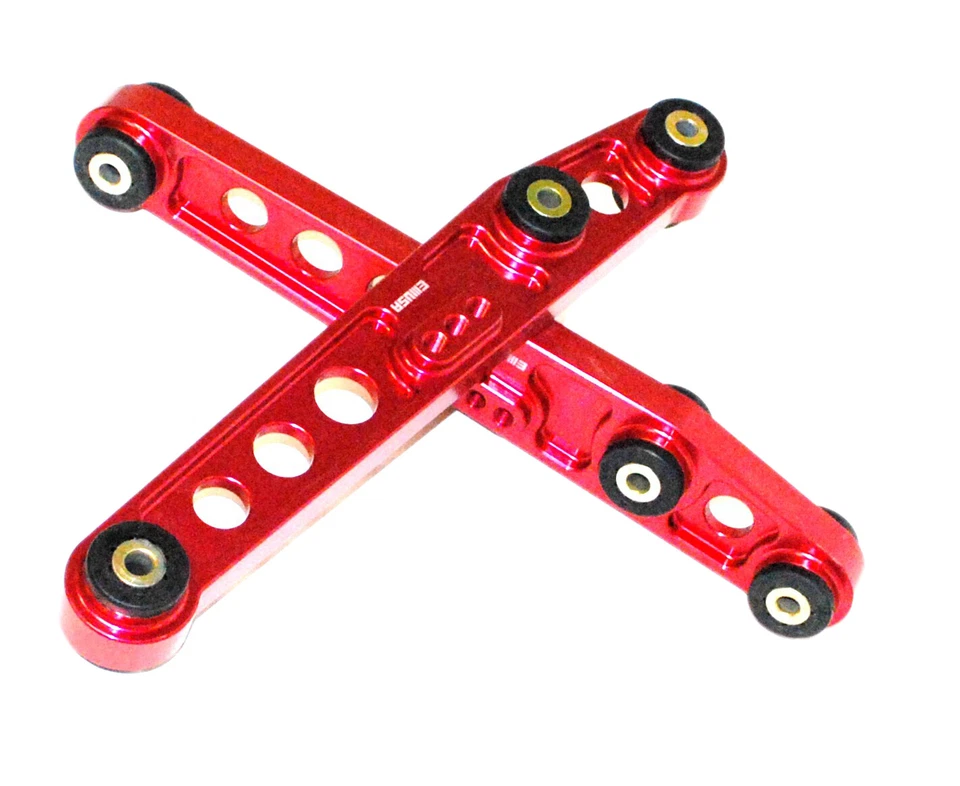 Brazo de control inferior trasero Emusa para 92-95 Civic 93-97 Del Sol 94-01 Integra rojo Foto 2 de 4