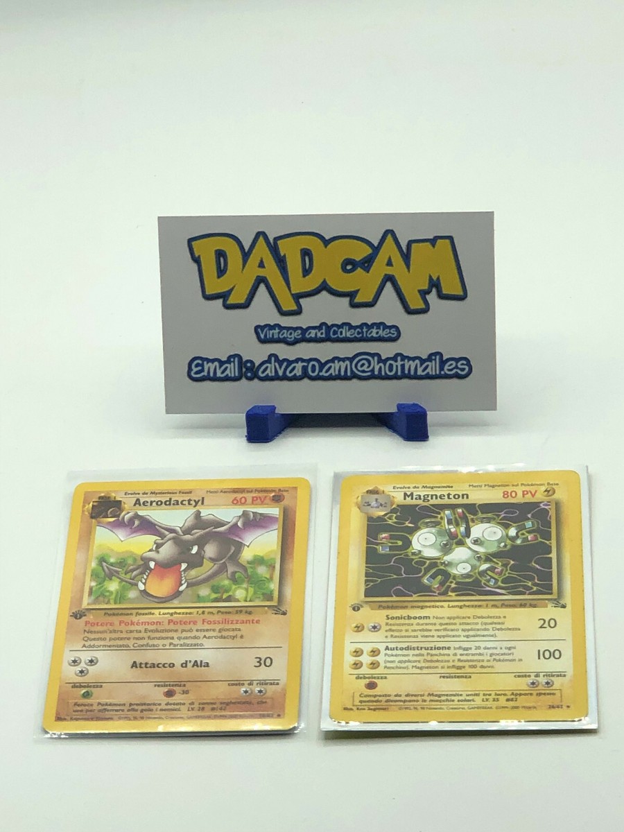 1st Edition Fossil Bundle Aerodactyl 16/62 & Magneton 26/62 - Pokmon Card  - ITA