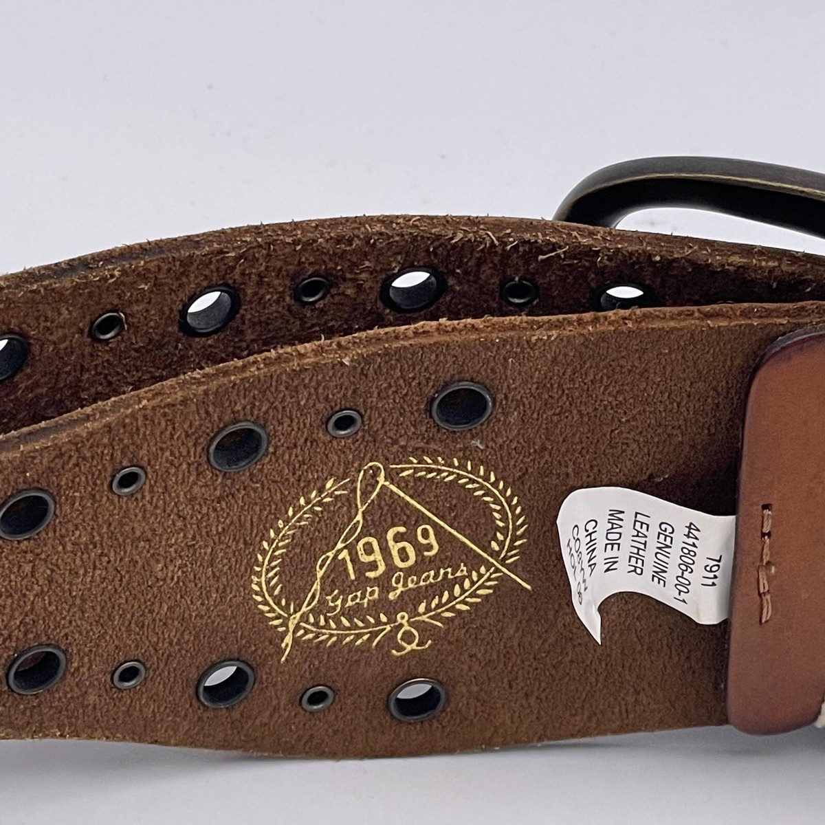 Vintage Women’s Brown Leather Belt Rhinestones Embellished Size M 39” Gap Jeans Miss Me Medium Belts for Women for sale | eBay main image 3