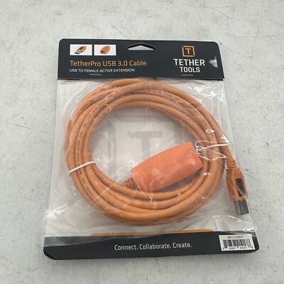 Tether Tools TetherPro USB 3.0 Active Extension Cable 16 ft Orange    (#15515)