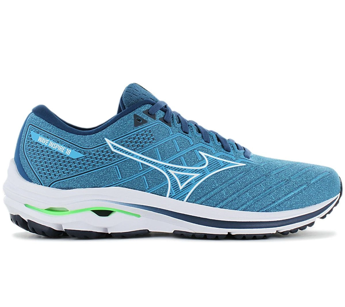 Inminente Penetración Sumergir Mizuno Wave Inspire 18 Men's Running Shoes Blue J1GC224402 Sports running  Shoes | eBay