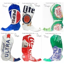 Cowboy Boot Christmas Ornament Handmade With A Recycled Aluminum Can You Choose