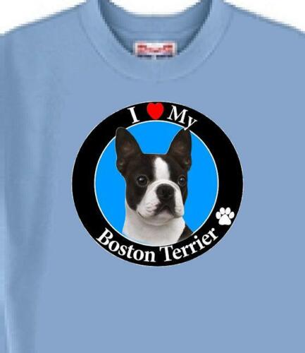 Dog T Shirt Men Women - I Love My Boston Terrier - Short Sleeve
