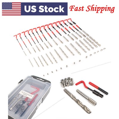 Metric Thread Repair Tool Insert Kit M5 M6 M8 M10 M12 M14 Helicoil Car Coil US