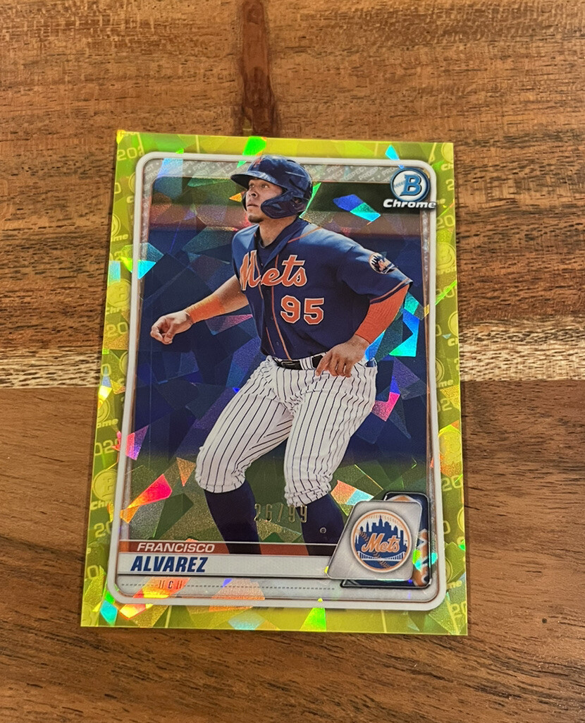 Francisco Alvarez 2020 Bowman Draft Chrome Yellow Sapphire Refractor /99 NRMT+