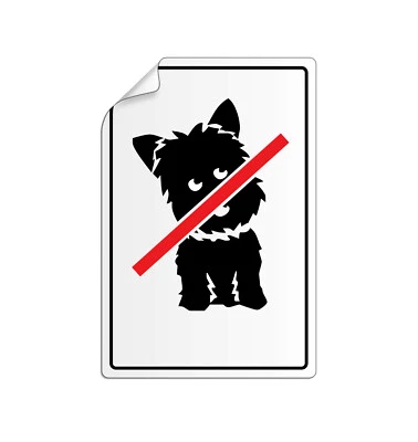 Folienschild Hundeverbot 130x90 mm Türaufkleber Piktogramm Hund Nr.43716 - Bild 1 von 2