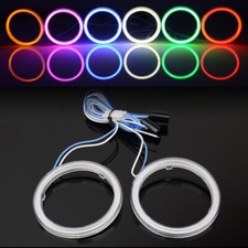 2x 6065707580859095100110120mm Car Cob Led Angel Eyes Halo Ring Light