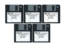 Akai S1000 / S3000 Set of Five Floppy Disks FM SYNTH SE V61080