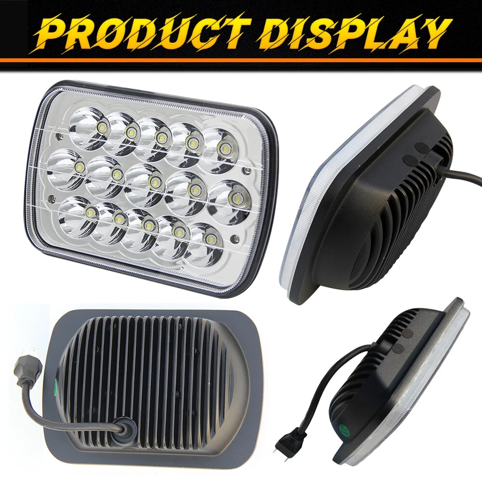Faros LED 5x7"7x6" haz alto para Ford F150 F250 F350 Ranger 1976-1986 2 un. Foto 4 de 4