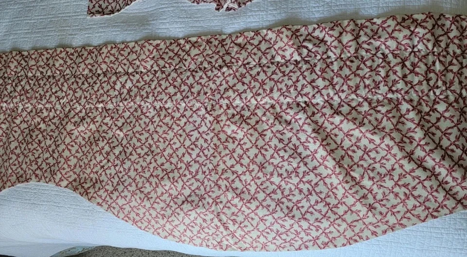 6  Window Valance Scalloped Coral Reef Nautical Cotton Lined Ecru Red 19x77  Foto 3 de 4