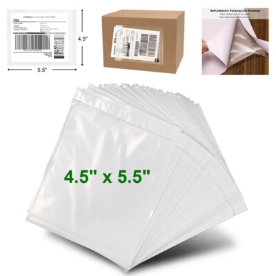 #ad 4.5#x27;#x27;x 5.5#x27;#x27; Packing List Envelopes Invoice Enclosed Slip Pouches Self Adhesive $6.99