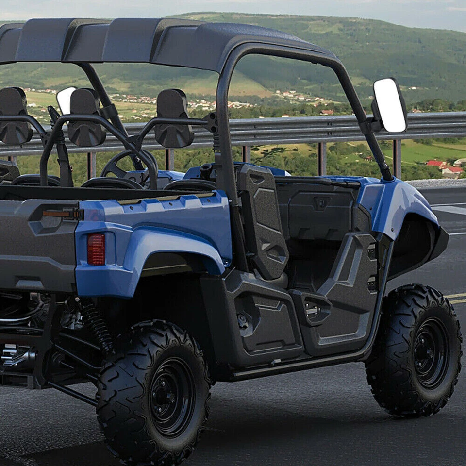 For Kawasaki Mule 3000 3010 4000 4010 1.75" Rear View Wide Center Side Mirrors - Изображение 3 из 4