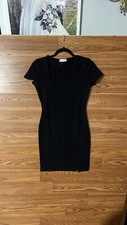 Popular 21 Dress Black Casual Cap Sleeve Body Shape Very Thigh Skater Dress