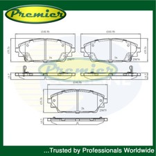 Premier Set Pastiglie Freno Anteriore adatto a Mazda 3 2013-2019 CX-3 2015- CX-30 2019-