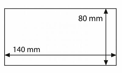 50 Leuchtturm Hüllen BASIC 140 x 80 mm für Banknoten 0 Euro Souvenirscheine