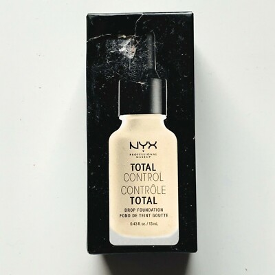 NYX Total Control Drop Foundation Alabaster TCDF02 New Sealed Distressed Box