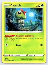 Caterpie 001/192 Common Rebel Clash Pokemon Card - NM Near Mint