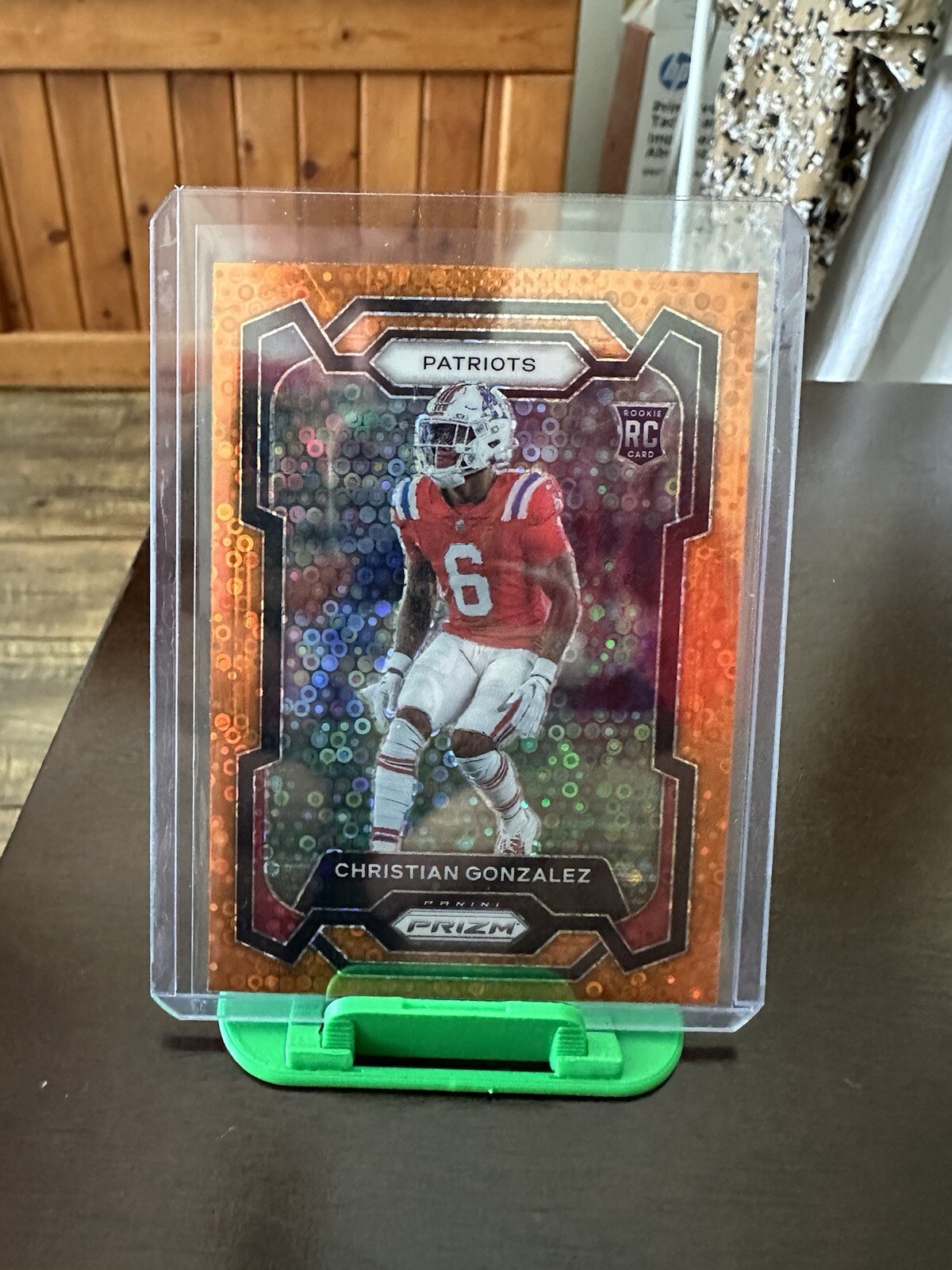 2023 Panini Prizm Christian Gonzalez Orange Disco Prizm RC Rookie #369 Patriots