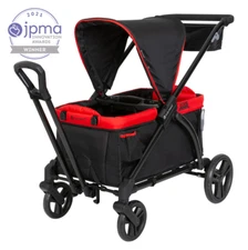 Coche Para Bebes Cochecito Para Niños Convertible Pull Wagon Stroller Red NEW
