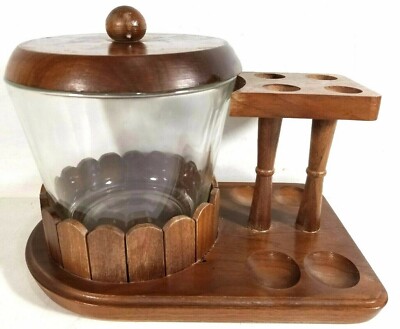 pipe tobacco humidor jar Vintage Stand and Tabacco rectangular humidifier (no need to install Lot - FIGURAL PIPE AND
