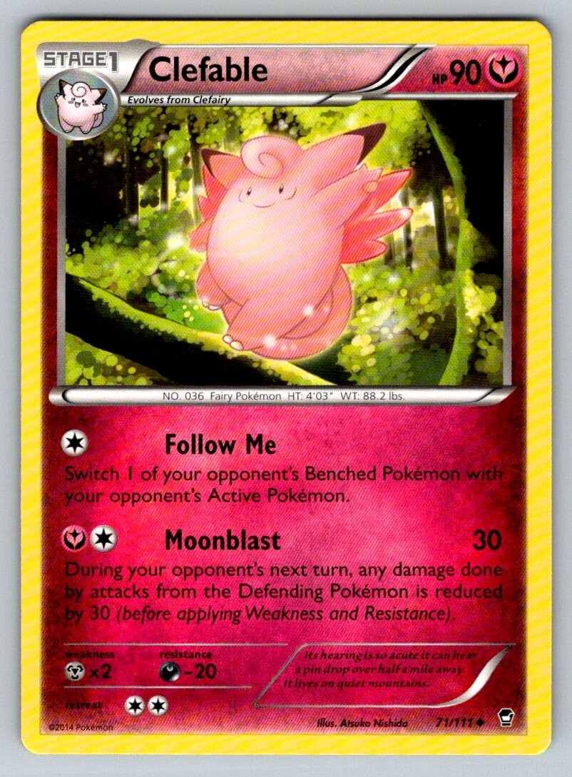 2014 Pokemon XY Furious Fist Clefable 71/111 NM