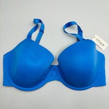 New Soma Sweetheart Demi Bra 36DD Blue Lined Underwire Convertible