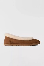 UGG Zora Shearling Ballet Flats Women's Suede Chestnut 100 Authentic Size 6-10