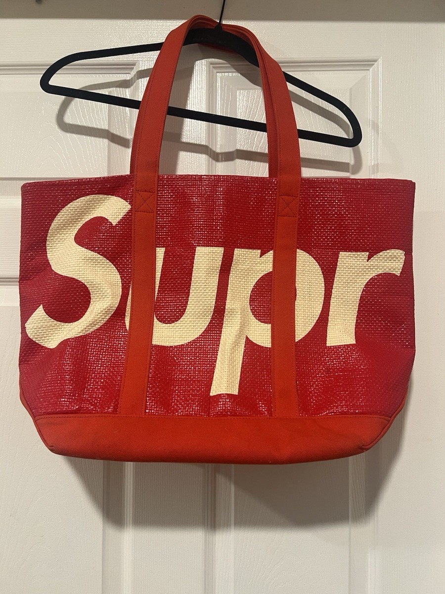 Supreme Raffia Tote Bag Red 【公式通販】