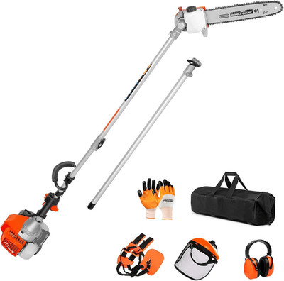 90-180 Degree 42.7Cc Head Adjustable Pole Chainsaw for Tree Trimming with 12 Inc