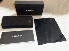 Authentic New Chanel Quilted Glasses Case With Cloth And Box