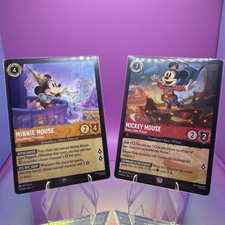 Disney Lorcana TCG- Fabled- Mickey Mouse Legendary Minnie Mouse Super Rare Pair