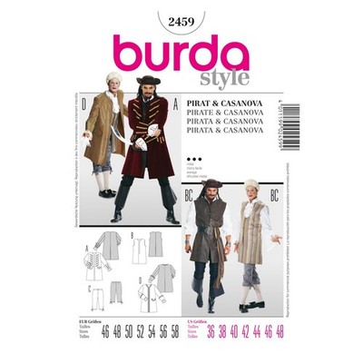 Burda Style Schnittmuster - Fasching - Kostüm - Pirat & Casanova - Nr. 2459