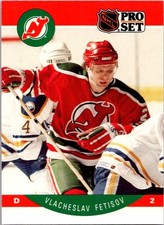 1990 Viacheslav Fetisov Rookie Pro Set Hockey #167a New Jersey Devils