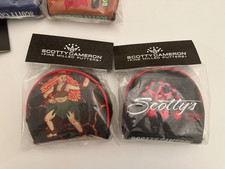 2 New Scotty Cameron Mid Round Mallet Covers, 2025 Speed Blur & 2026 Hula Girl