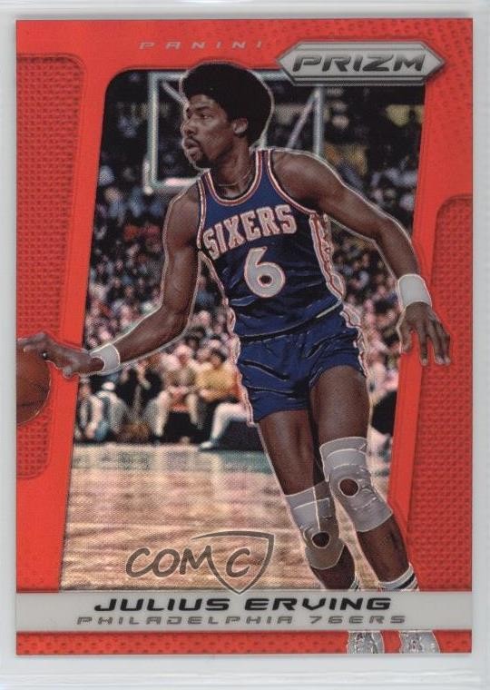 2013-14 Panini Prizm Target Red Prizm Julius Erving #221 HOF 1dm4