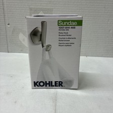 KOHLER Sundae J-Shaped Robe Hook in Vibrant Brushed Nickel R31062-BN Brand New