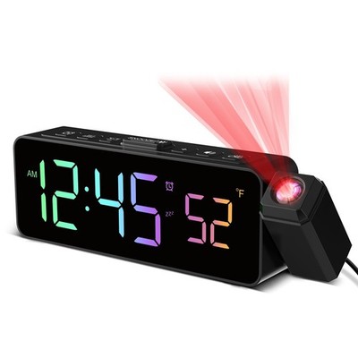 Netzu Projection Alarm Clock for Bedroom Ceiling, Small Compact Plug-in Digit...