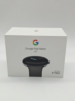Google Pixel Watch (1st Gen) GWT9R (LTE + Wi-Fi) Silver Case, Charcoal Band 41mm