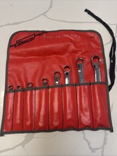 Snap-on C-80d 8 Slot Tool Roll-up Wrench Pouch Vintage Full Set Tools Vtg