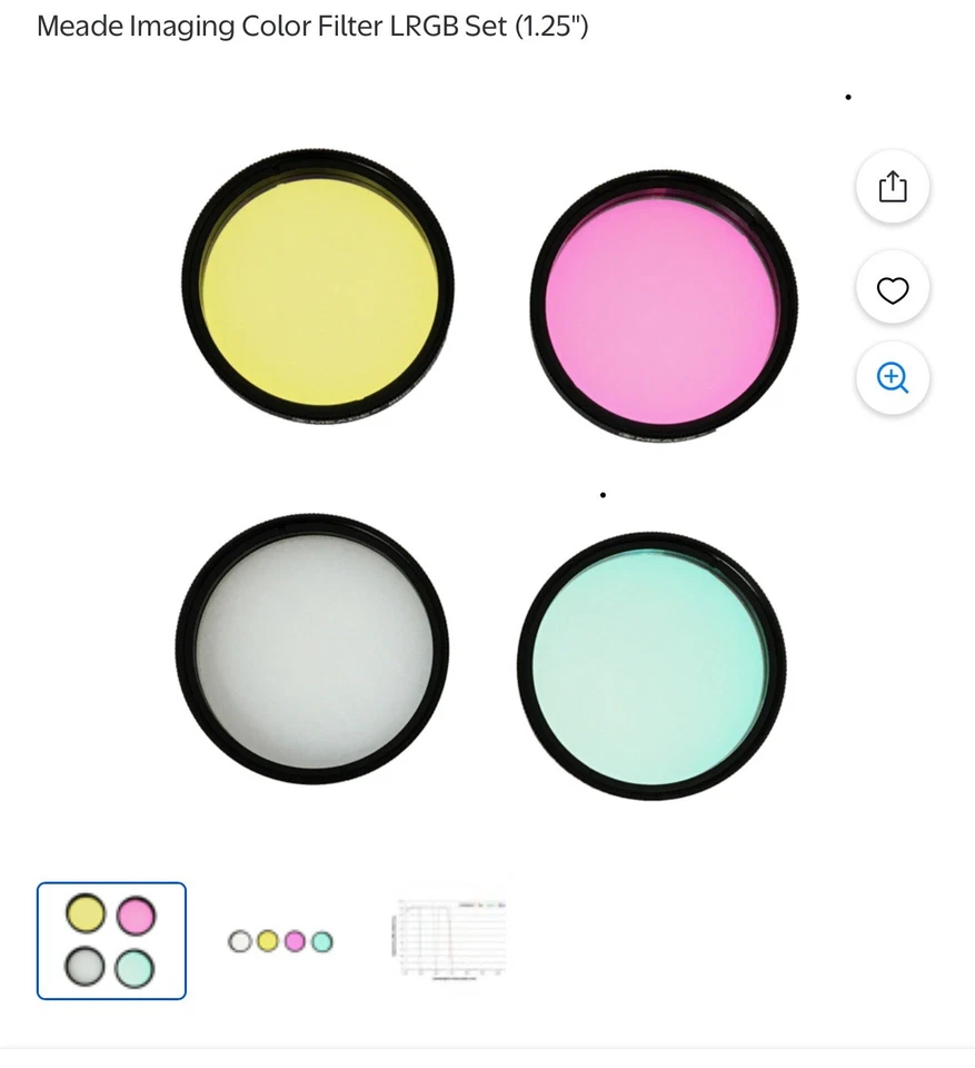 "Rueda de filtro Astromamania de 1,25 pulgadas con juego de 4 filtros monocromáticos LRBG de 1,25""" Foto 4 de 4