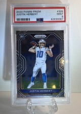 Justin Herbert 2020 Prizm #325 PSA 9 Mint Rookie Card San Diego Chargers. rookie card picture