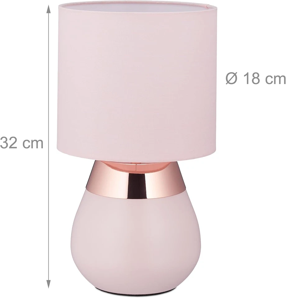 Lampada Da Tavolo Con Funzione Touch, Abat Jour per Salotto E Camera Da Letto, E - Immagine 4 di 4