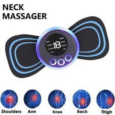 Portable Mini Electric Neck Back Massager Patch Stimulator for Cervical Massage