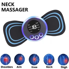 Portable Mini Electric Neck Back Massager Patch Stimulator for Cervical Massage