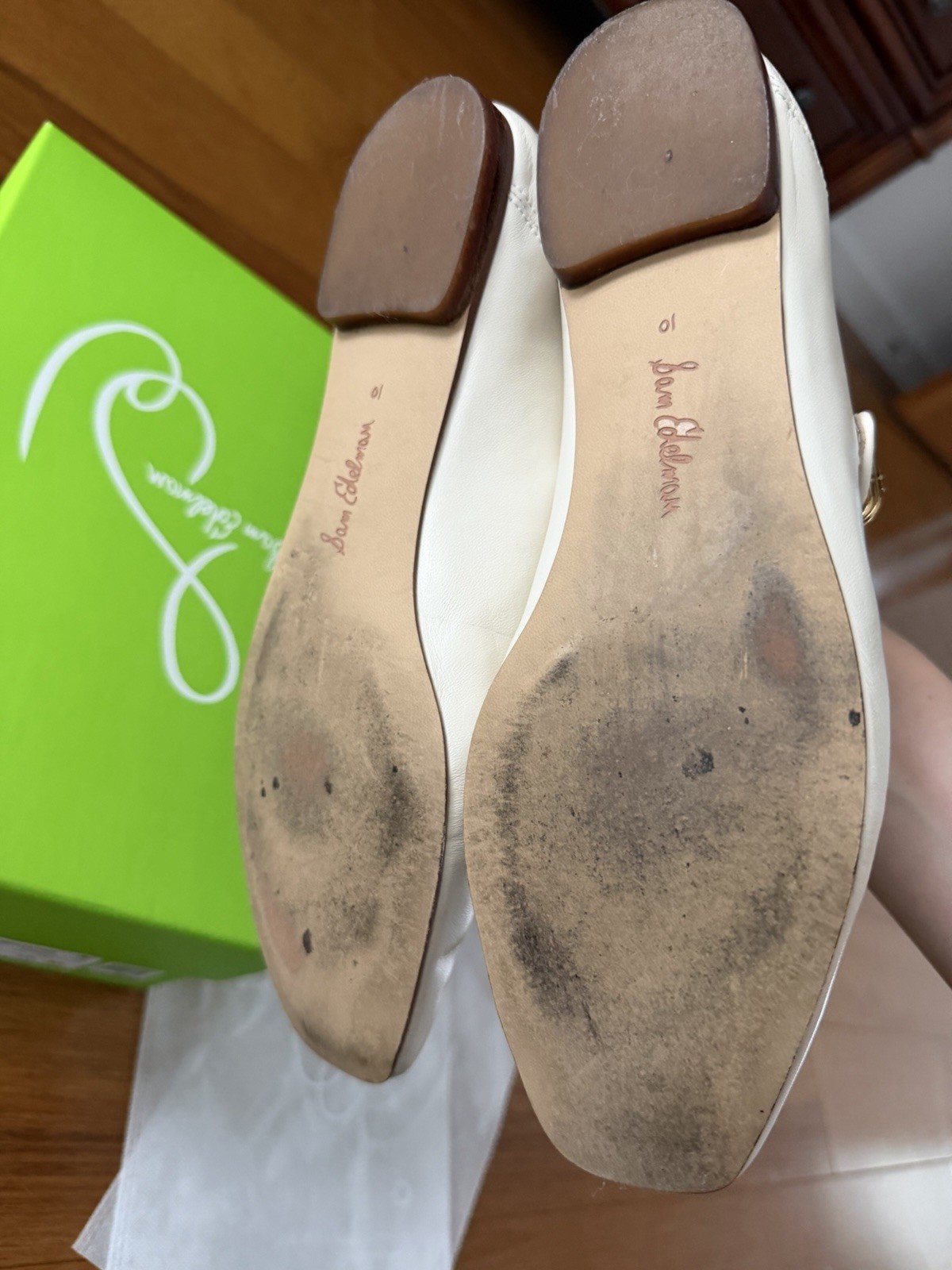 sam edelman michaela ivory flats shoes size 10 In excellent condition image 10