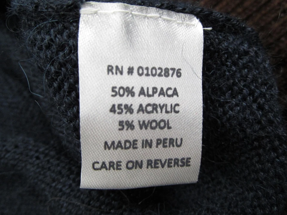 Suéter Novica Para Hombres Grande Azul Marrón Cremallera Completa Cuello Simulado Mezcla de Alpaca Tejido con Cable Foto 4 de 4