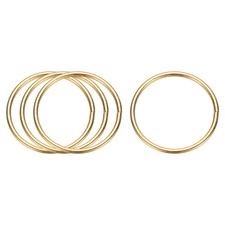 4 Pcs Metal Hoops for Crafts, 1.8 Inch Dream Catcher Rings, Gold
