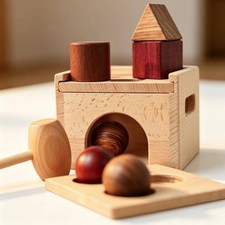 Wooden Shape Sorting Toy Hand-Vision Coordination Wooden Shape Sorter Cube