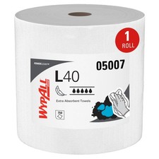 WypAll® PowerClean™ L40 Extra Absorbent Towels, Jumbo Roll (750/Roll), 05007
